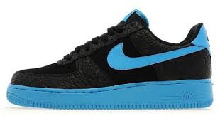 All Black Air Force 1 Low On Feet Nike Air Force 1 Low Black Elephant Print Vivid Blue Sneakernews Com Nike Nike Air Force Nike Air Force Sneaker