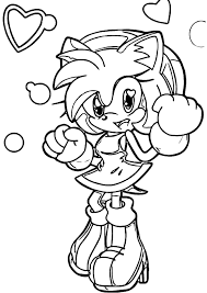 Sonic the hedgehog coloring book free page printable 30 kb and other characters amy rose online. Sonic The Hedgehog Coloring Pages Amy Novocom Top