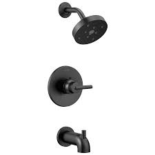 Get the best deals on shower heads. Delta Trinsic Single Handle Tub Shower Tub Shower Faucet In Matte Black T14459 Bl Walmart Com Walmart Com