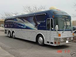 Front Passenger Side View Of 1982 Silver Eagle Highway Conversion Coach Bus Coach Bus Motorhome Travels