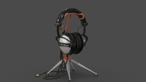 Stereo Headphone With Stand By Halil Kantarci Headphone Stereo Headphones 3d Model