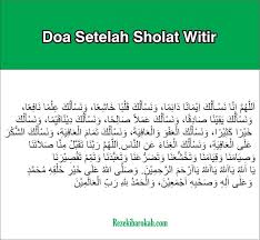 Sholat tahajud adalah shalat sunnah yang dikerjakan saat waktu malam antara isya dan subuh. Doa Sholat Witir Tata Cara Keutamaan Dan Waktu Sholat Witir