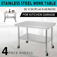 Order by 6 pm for same day shipping. Stainless Steel Commercial Kitchen Work Table 36x24 Inch With 4 Casters For Kitchen Restaurant And Other Commercial Personal Care Appliance Parts Aliexpress