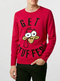 London Knitwear Co Red Get Stuffed Jumper Clothes Knitwear Topman