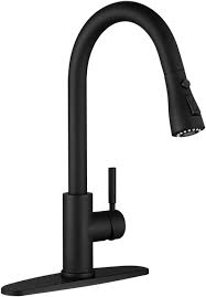 Get 5% in rewards with club o! Black Kitchen Faucet Kitchen Faucets With Pull Down Sprayer Wewe Commercial Stainless Steel Single Handle Single Hole Kitchen Sink Faucet Amazon Com