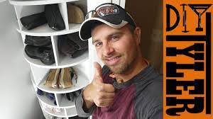 The closet carousel comes with easily adjustable single or double tier hanging track, handbags and other accessories, as well as specially designed shoe racks. Build A Massive Rotating Shoe Rack Store All Your Shoes In A Small Closet Youtube