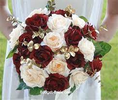 Lifelike wedding bouquet consisting of superior extremely realistic lifelike wedding bouquet consisting of superior extremely realistic fresh touch roses with true to life silk champagne gold, ivory & cream wedding bouquet. 22 Romantic Burgundy And Rose Gold Fall Wedding Ideas Weddinginclude Gold Wedding Bouquets Wedding Bouquets Bridal Bouquet