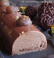 Buche Extra Chic Au Chocolat Au Lait Et Creme De Marrons Recette Gateau Creme Glacee Gateaux Alimentaires Desserts Sans Cuisson