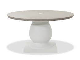 28 pedestal base cast aluminum cast iron dining table base cast aluminum like cast iron machine base durable powder coat finish made. Aluminum Round Patio Dining Table In White Mathis Brothers Furniture