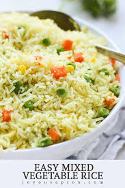 Easy Mixed Vegetable Rice Recipe Rice Side Dish Recipes Rice Side Dishes Vegetable Rice