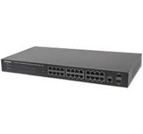 24-Port Gigabit Ethernet PoE+ Web-Managed Switch with 2 SFP Ports