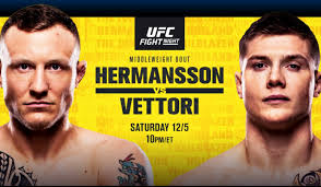 Hours after roberson pulled out of their scheduled bout due to weight cut issues. Ufc Fight Night On Espn Caribbean Hermansson Vs Vettori Espn Press Room Caribbean