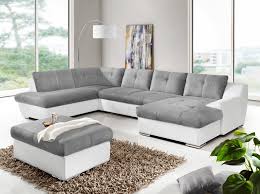 Craquez pour ce canapé d'angle gauche 4 places au design élégant. Canape D Angle Convertible Belize Gris Blanc Sb Meubles Discount