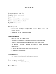 Acţiuni pentru siguranţa traficului rutier. Plan De Lectie