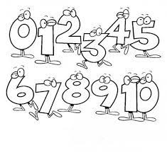 Number Coloring Pages 1 10 Giao Dục Toan Học Chữ Cai