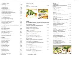 Le Pain Quotidien S Main Menu On Larchmont