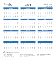 53 pages (one page for every week of the year) page orientation: 2021 United Arab Emirates Calendar With Holidays