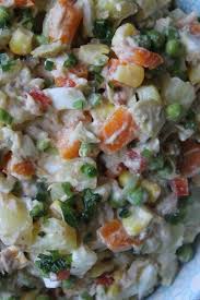 Salade De Pomme De Terre La Ensalada Rusa My Tasty Cuisine Salade Pomme De Terre Salade Pomme Pomme De Terre