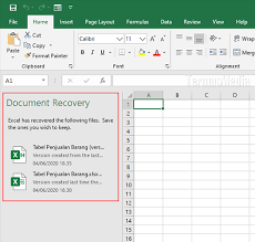 Cara Memulihkan Atau Mengembalikan File Excel Yang Belum Disimpan