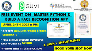 This quiz will give knowledge about various world records … Guinness World Record Free Certificate Python And Ai For India 1 0 Free Certificate From Guvi Aicte Neat