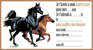 invitation anniversaire les deux chevaux cheval a imprimer coloriage vikings