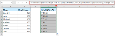Enter a height to convert it to feet, inches, and centimeters. How To Convert Cm Or M To Feet And Inches In Excel