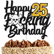 6 25 birthday cakes for men photo 25th wedding anniversary cake. 25 Birthday Cake Topper Happy 25th Birthday Cake Decoration For Men Women Him Her 25s Years Old Bday Party Supplies Black Glitter Decor Amazon In Home Kitchen