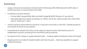 For starters, ge disclosed a $9.5 billion pretax charge in early 2018, reflecting $15 billion in cash the company. General Electric Ge Reports On Insurance Update Slideshow Nyse Ge Seeking Alpha