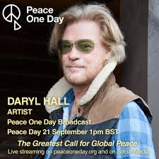 Daryl Hall (Daryl Hall) participates in the Peace One Day Broadcast, 21  September 2025, 1pm BST. Join the Greatest Call for Global Peace, live  streaming across the world at peaceoneday.org and on