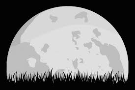 Download Moon Grass Full Grey Moon Lunar Clipart Graphic By Sunandmoon Creative Fabrica SVG Cut Files