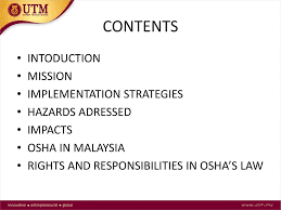 West (peninsular) malaysia shares a border with thailand , is connected by a causeway and a bridge (the 'second link') to the island state of singapore. Occupational Safety And Health Act Osha Ppt Download