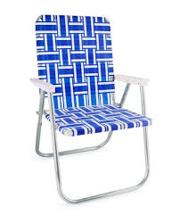 Blue And White Stripe Folding Aluminum Webbing Lawn Chair Deluxe Lawn Chairs Outdoor Folding Chairs Patio Lawn Chairs