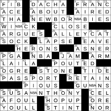 Change around the letters in the first word in the clue to make another word. 0304 21 Ny Times Crossword 4 Mar 21 Thursday Nyxcrossword Com