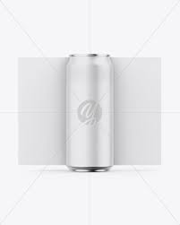 Glossy Metallic Can W Matte Finish Mockup In Can Mockups On Yellow Images Object Mockups