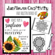 Sos packs and little ray of sunshine boxes. Growth Mindset Q Tip Painting Craft And Display Kit Advice From A Sunflower