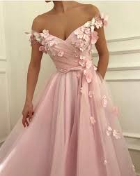 gorgeous flowers beaded v neck off shoulder prom dresses