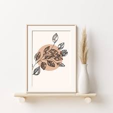 Check spelling or type a new query. Boho Leaf Wall Art Set Of 3 Prints Abstract Gallery Wall Set Boho Wall Line Art Frappypie