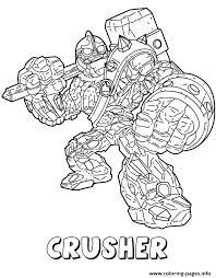 Coloring pages of skylanders colouring printable. Skylanders Giants Crusher Coloring Pages Printable