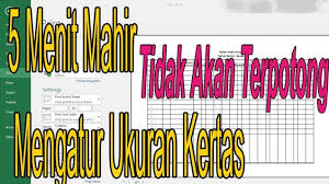 Cara Merubah Ukuran Kertas Di Excel Di 2020 Ukuran Kertas Printer Kertas