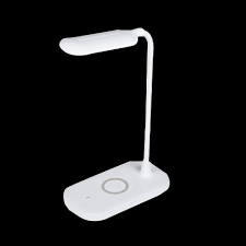 The charging plate built in the bedside table's upper section charges any wireless compatible mobile device, audio accessories, or any other compatible device kept in the range of 50 cm. Wireless Charging Table Lamp Not For Sale