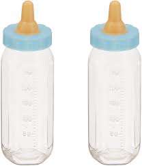 Buy 5 Plastic Fillable Blue Baby Bottle Boy Baby Shower Favors 2ct Online In Indonesia B0036zlli6