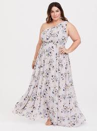 Grey Floral One Shoulder Chiffon Maxi Dress In 2020 Maxi Dress Chiffon Maxi Dress Floral Chiffon Maxi Dress