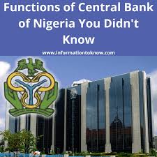 Central bank accepts and lends the money to another commercial. Function Of Central Bank Of Nigeria Archives Information To Know