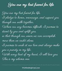 You Are My Best Friend For Life Best Friends For Life Love Vows Traditional Wedding Vows
