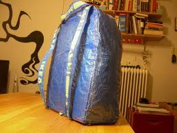 Ikea Hack Blue Bag To Backpack Ikea Hack Blue Bags Ikea Makeover
