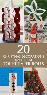 20 Christmas Decorations Made From Toilet Paper Rolls Decorations De Noel En Papier Fabriquer Deco De Noel Decoration Noel