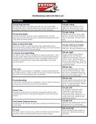 Pcs does not provide pet sitting in homes where third parties are staying or visiting. Professional Services Price List Fetch Pet Care