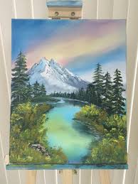 online class peaceful reflections bob ross style painting etsy bob ross paintings painting bob ross art