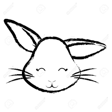 .rabbit, #draw bunny, #draw cute bunny, #drawing bunny ears, #drawing bunny face, #how to draw easter bunny, #easter bunny coloring, #easter drawing idea, #easter drawings step by step. Sketch Of Cute Rabbit Face Icon Over White Background Vector Royalty Free Cliparts Vectors And Stock Illustration Image 96335943
