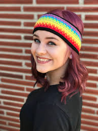 Rainbow Bright Crochet Headband